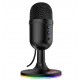 REDRAGON PULSAR GM303 OMNIDIRECTIONAL RGB LIGHTING NOISE REDUCTION MUTE BUTTON MONITORING JACK PLUG AND PLAY COMPACT DESIGN USB MICROPHONE - BLACK