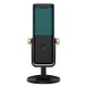 SADES NIGHT OWL RGB CARDIOID POLAR PATTERN DUAL FUNCTION SMART CONTROLS BOOM ARM USB CONDENSER GAMING MICROPHONE - BLACK