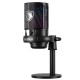 SADES TYTO SA-HC02Q27B CARDIOID POLAR PATTERN DETACHABLE POP FILTER SIMPLE MIC CONTROL GAIN CONTROL ADJUSTMENTS WIRED WITH BOOM ARM GAMING MICROPHONE - BLACK