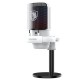 SADES TYTO SA-HC02Q27W CARDIOID POLAR PATTERN DETACHABLE POP FILTER SIMPLE MIC CONTROL GAIN CONTROL ADJUSTMENTS WIRED WITH BOOM ARM GAMING MICROPHONE - WHITE