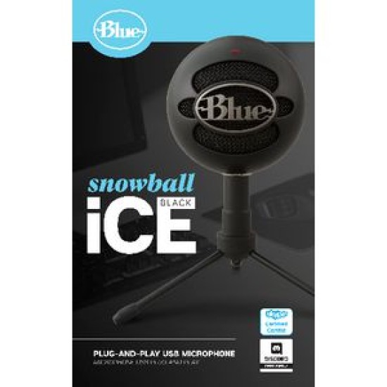 BLUE SNOWBALL ICE PLUG AND PLAY USB MICROPHONE - BLACK