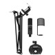 STREAMPLIFY MIC ARM WITH FLEXIBLE MOUNTING ARM, CARDIOID PATTERN, DUAL PLAYBACK MODES & SHOCK MOUNT RGB GAMING & STREAMING MICROPHONE - BLACK