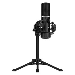 STREAMPLIFY MIC TRIPOD RGB GAMING WITH CARDIOID PATTERN, DUAL PLAYBACK MODES & SHOCK MOUNT STREAMING MICROPHONE - BLACK