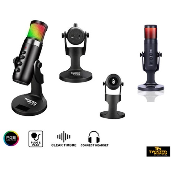 TWISTED MINDS W105 RGB  USB GAMING MICROPHONE 