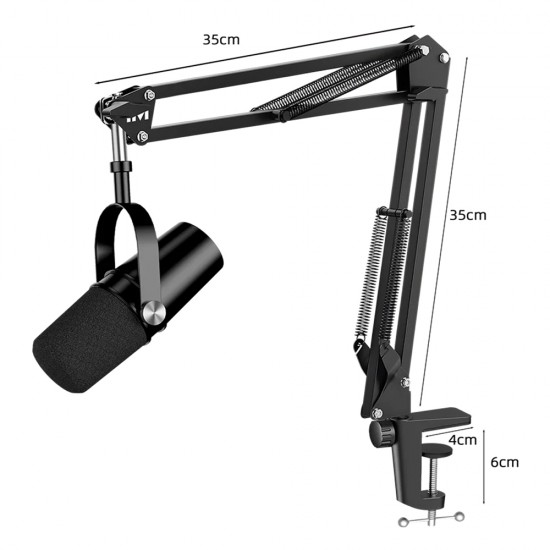 TWISTED MINDS APEX SERIES 180 DEGREE LIGHTWEIGHT BOOM ARM SUPPORT UP TO 1KG ADJUSTABLE DUAL ARM MICROPHONE - BLACK