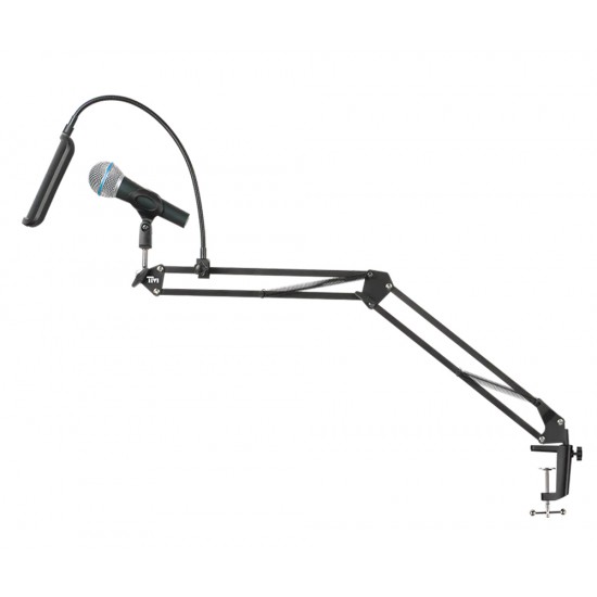 TWISTED MINDS APEX SERIES 180 DEGREE LIGHTWEIGHT BOOM ARM SUPPORT UP TO 1KG ADJUSTABLE DUAL ARM MICROPHONE - BLACK