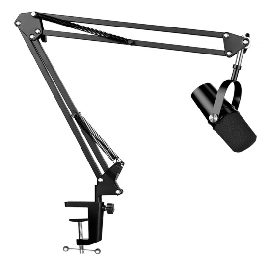 TWISTED MINDS APEX SERIES 180 DEGREE LIGHTWEIGHT BOOM ARM SUPPORT UP TO 1KG ADJUSTABLE DUAL ARM MICROPHONE - BLACK