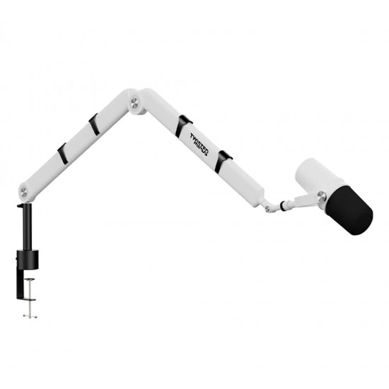 TWISTED MINDS FLEX I SERIES STANDARD POLE 360 DEGREE BOOM ARM SUPPORT UP TO 2KG ADJUSTABLE DUAL ARM MICROPHONE - WHITE