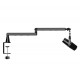 TWISTED MINDS FLEX SERIES STANDARD POLE 360 DEGREE ROTATION BOOM ARM WITH 6 CABLE CLAMPS UP TO 2KG DUAL ARM MICROPHONE - BLACK