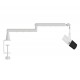 TWISTED MINDS NEO I SERIES STANDARD POLE 360 DEGREE ROTATION BOOM ARM WITH 6 CABLE CLAMPS UP TO 2KG DUAL ARM MICROPHONE - WHITE