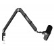 TWISTED MINDS NEO I SERIES STANDARD POLE 360 DEGREE BOOM ARM SUPPORT UP TO 2KG ADJUSTABLE DUAL ARM MICROPHONE - BLACK