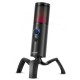 YANMAI Q18 USB PROFESSIONAL COMPUTER CONDENSER RGB OMNIDIRECTIONAL CARDIOID RECORDING KARAOKE METAL MICROPHONE - BLACK