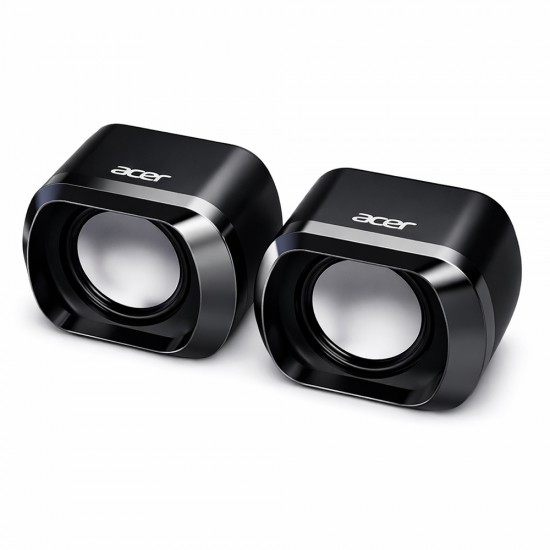 ACER OSK263 MULTIMEDIA DUAL 52MM DRIVERS HIGH-FIDELITY COMPACT WIRED COMPUTER MINI SPEAKER – BLACK
