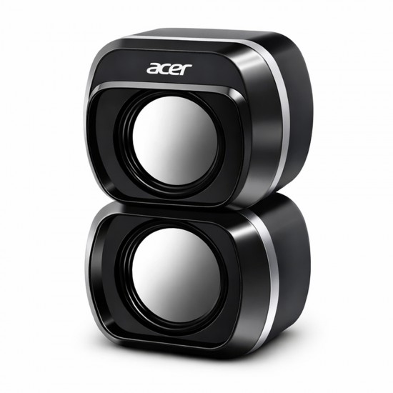 ACER OSK263 MULTIMEDIA DUAL 52MM DRIVERS HIGH-FIDELITY COMPACT WIRED COMPUTER MINI SPEAKER – BLACK