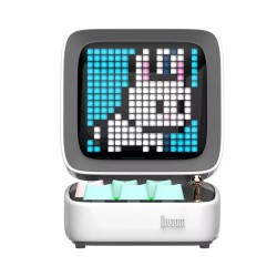 DIVOOM DITOO PIXEL ART WITH APP CONTROLLED 16X16 LED FRONT PANEL A SMART ALARM GAMING PORTABLE BLUETOOTH SPEAKER – WHITE