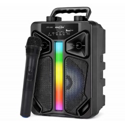 GREATNICE GTS-2066 6.5-INCH DRIVER TWS WITH MIC RGB LIGHTING RECHARGEABLE WIRELESS BLUETOOTH SPEAKER - BLACK