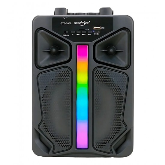 GREATNICE GTS-2066 6.5-INCH DRIVER TWS WITH MIC RGB LIGHTING RECHARGEABLE WIRELESS BLUETOOTH SPEAKER - BLACK