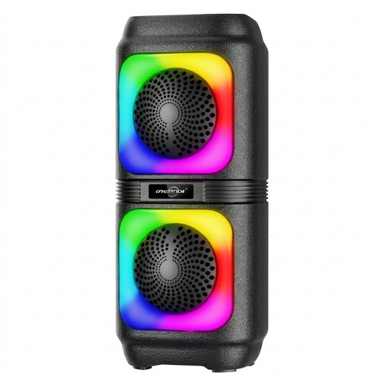 GREATNICE GTS-2133 12W DUAL 4-INCH DRIVERS RGB LIGHTING WITH MIC PORTABLE WIRELESS BLUETOOTH SPEAKER – BLACK