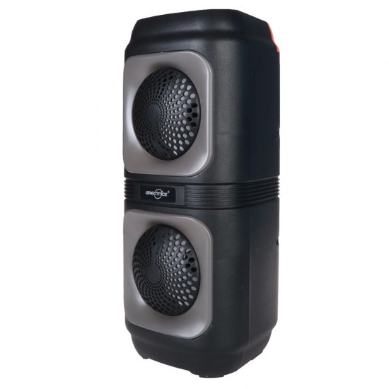 GREATNICE GTS-2133 12W DUAL 4-INCH DRIVERS RGB LIGHTING WITH MIC PORTABLE WIRELESS BLUETOOTH SPEAKER – BLACK