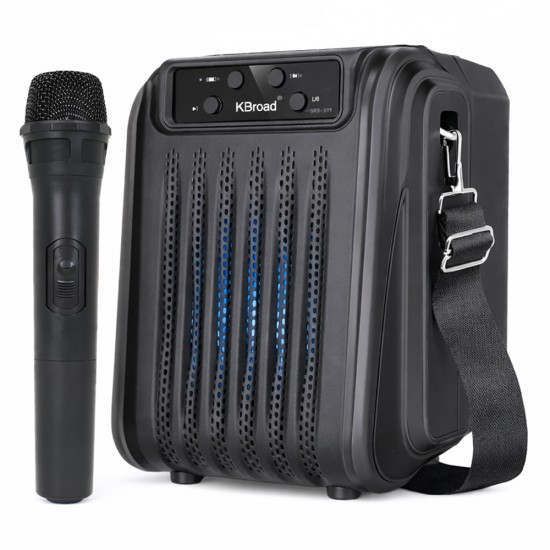 KBROAD KTS-1916 4-INCH WOOFER TWS FM USB PORTABLE WIRELESS DJ PARTY SPEAKER - BLACK