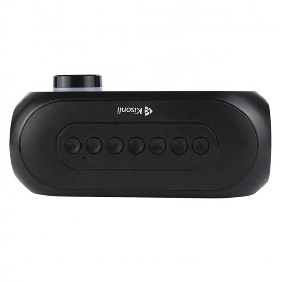 KISONLI LP-2S RGB ALARM CLOCK, MIRROR LCD DISPLAY & TF CARD SUPPORT MULTIFUNCTIONAL BLUETOOTH SPEAKER - BLACK