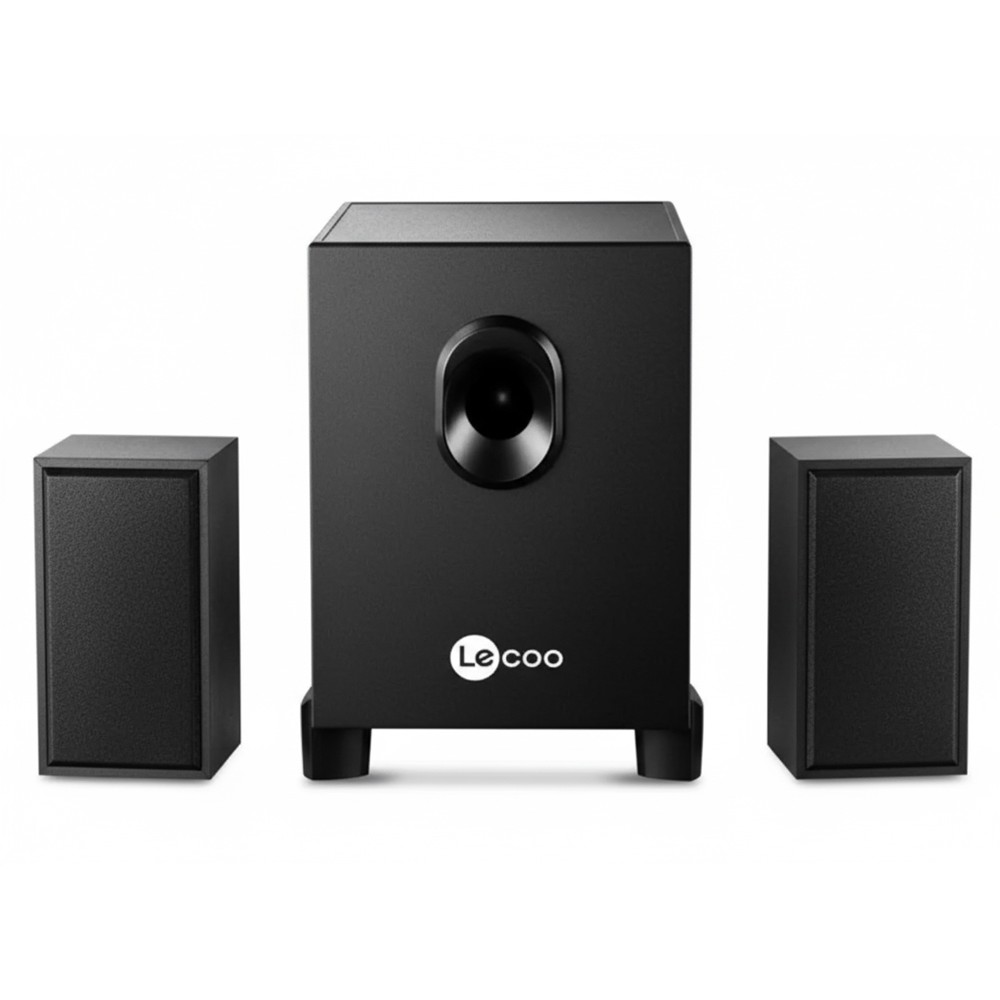 LECOO RS30 2.1 CHANNEL SYSTEM ACTIVE SUBWOOFER SOUND 3.5MM AUDIO JACK ...