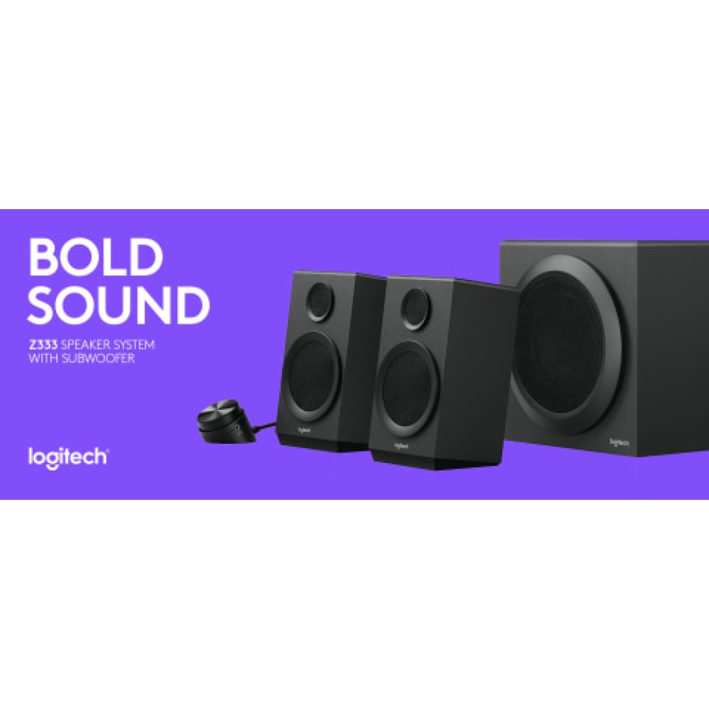 LOGITECH Z333 SPEAKER SYSTEM WITH SUBWOOFER