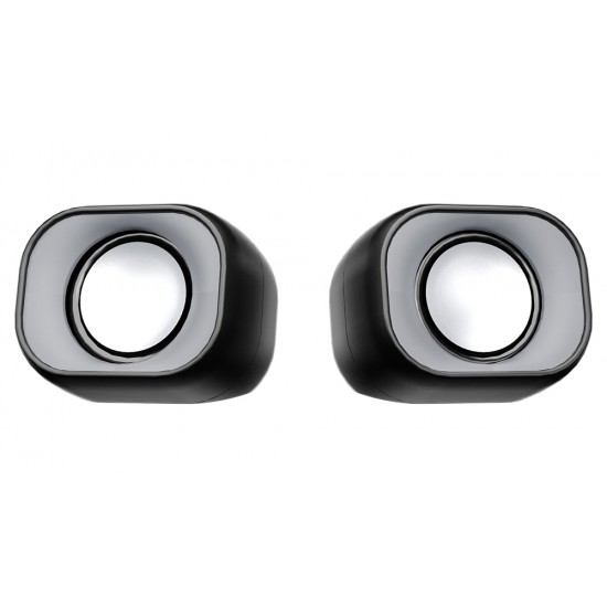 MEETION MT-SP2010 2.0 WIRED OFFICE DESKTOP SPEAKERS 3.5MM DOUBLE STRENGTH MAGNETIC SOUND - BLACK