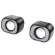 MEETION MT-SP2010 2.0 WIRED OFFICE DESKTOP SPEAKERS 3.5MM DOUBLE STRENGTH MAGNETIC SOUND - BLACK