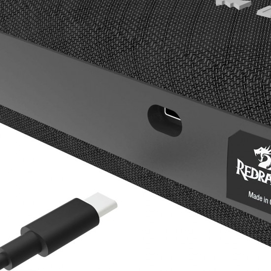 REDRAGON GS512 WIRELESS RGB 2.0 PC COMPUTER STEREO SOUNDBAR EASY-ACCESS ON-BOARD CONTROL DESKTOP SPEAKERS