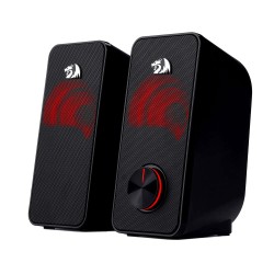 REDRAGON GS500 STENTOR 2.0 CHANNEL STEREO RED BACKLIGHT PC GAMING SPEAKER