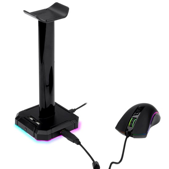 REDRAGON HA300 SCEPTER PRO RGB BACKLIT GAMING HEADPHONE STAND WITH SUPPORTING BAR 