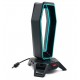 TWISTED MINDS SCORPION RGB WITH BUILT-IN SOUND CARD AND 3-PORT USB HUB GAMING HEADSET STAND - BLACK