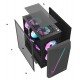 DARKFLASH AL390 MATX/ITX CASE EQUIPPED WITH USB 3.0 TEMPERED GLASS PANELS COMPUTER CABINET GAMING PC CASE - BLACK