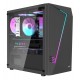 DARKFLASH AL390 MATX/ITX CASE EQUIPPED WITH USB 3.0 TEMPERED GLASS PANELS COMPUTER CABINET GAMING PC CASE - BLACK