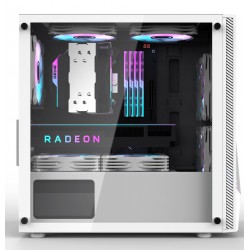 DARKFLASH AL390 MATX/ITX CASE EQUIPPED WITH USB 3.0 TEMPERED GLASS PANELS COMPUTER CABINET GAMING PC CASE - WHITE