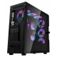 DARKFLASH DK431 ﻿TEMPERED GLASS PANELS E-ATX PC CASE WITH 4 ARGB FANS AND USB 3.0 400MM GPU SUPPORT - BLACK