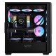 DARKFLASH DF2100 ATX TEMPERED GLASS PC CASE WITH 4 ARGB FANS USB 3.0 SUPPORT 360MM RADIATOR - BLACK
