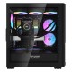 DARKFLASH DF2100 ATX TEMPERED GLASS PC CASE WITH 4 ARGB FANS USB 3.0 SUPPORT 360MM RADIATOR - BLACK