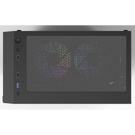 DARKFLASH DK260 AIR ATX 4 ARGB FANS USB 3.0 360MM RADIATOR FRONT MESH DESIGN PC CASE - BLACK