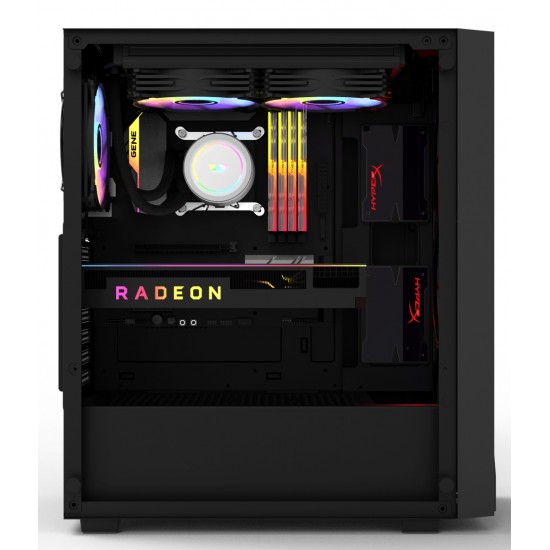 DARKFLASH DK260 AIR ATX 4 ARGB FANS USB 3.0 360MM RADIATOR FRONT MESH DESIGN PC CASE - BLACK