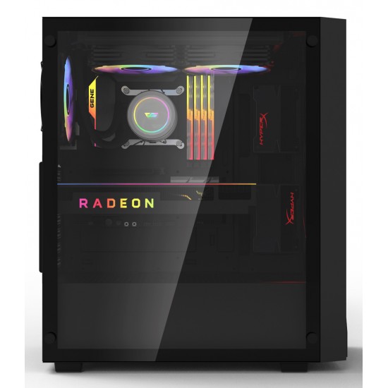 DARKFLASH DK260 AIR ATX 4 ARGB FANS USB 3.0 360MM RADIATOR FRONT MESH DESIGN PC CASE - BLACK