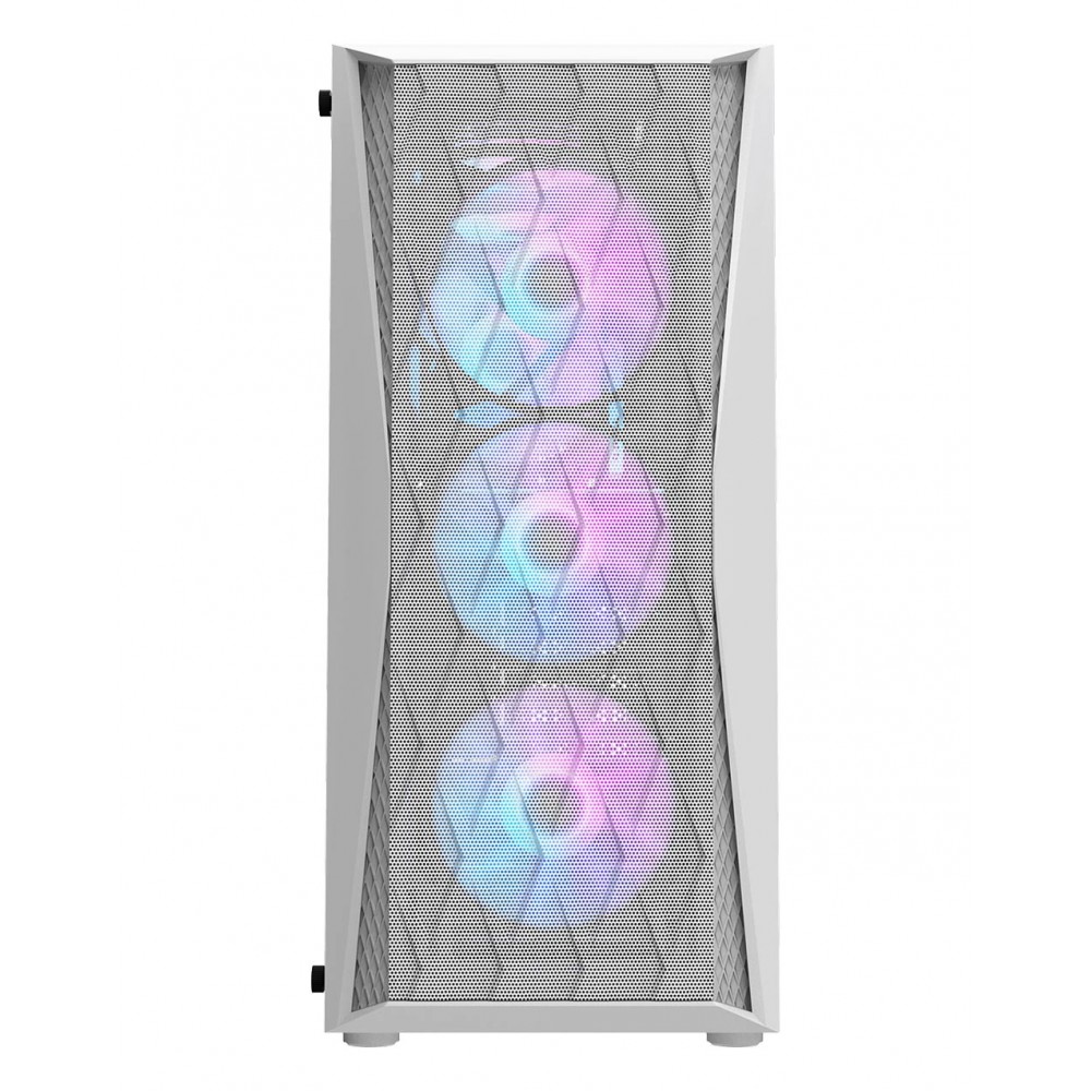 DARKFLASH DK352 ﻿ATX METAL MESH DESIGN FRONT PANEL 4X ARGB FANS CPU ...