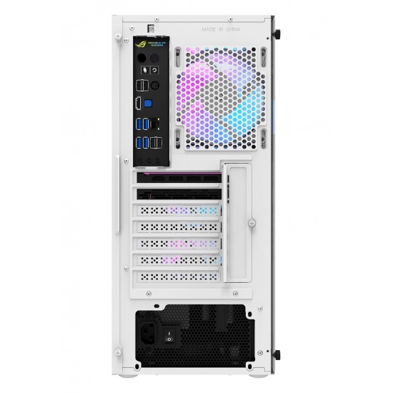 DARKFLASH DK352 ﻿ATX METAL MESH DESIGN FRONT PANEL 4X ARGB FANS CPU COOLER SUPPORT UPTO 160MM PC CASE - WHITE