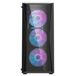 DARKFLASH DK352 PLUS ATX MID-TOWER 4X ARGB PWM FANS DUAL TEMPERED GLASS GAMING CASE – BLACK
