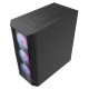 DARKFLASH DK352 PLUS ATX MID-TOWER 4X ARGB PWM FANS DUAL TEMPERED GLASS GAMING CASE – BLACK