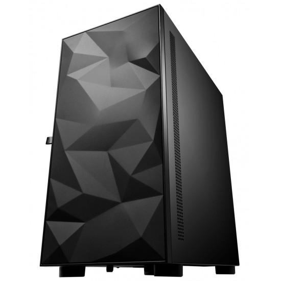 DARKFLASH DLM21 MATX WITH FRACTURED FRONT PANEL DESIGN AND TEMPERED GLASS PC CASE - BLACK