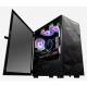 DARKFLASH DLM21 MATX WITH FRACTURED FRONT PANEL DESIGN AND TEMPERED GLASS PC CASE - BLACK