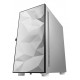 DARKFLASH DLM21 MATX WITH FRACTURED FRONT PANEL DESIGN AND TEMPERED GLASS PC CASE - WHITE 