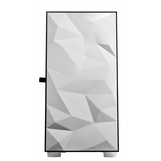 DARKFLASH DLM21 MATX WITH FRACTURED FRONT PANEL DESIGN AND TEMPERED GLASS PC CASE - WHITE 